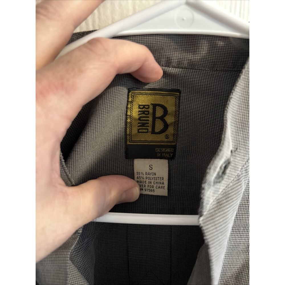 Bruno B. mandarin Gray collar button-down shirt Size Small - Picture 3 of 4